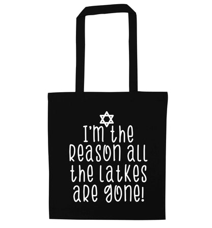Happy challah days black tote bag