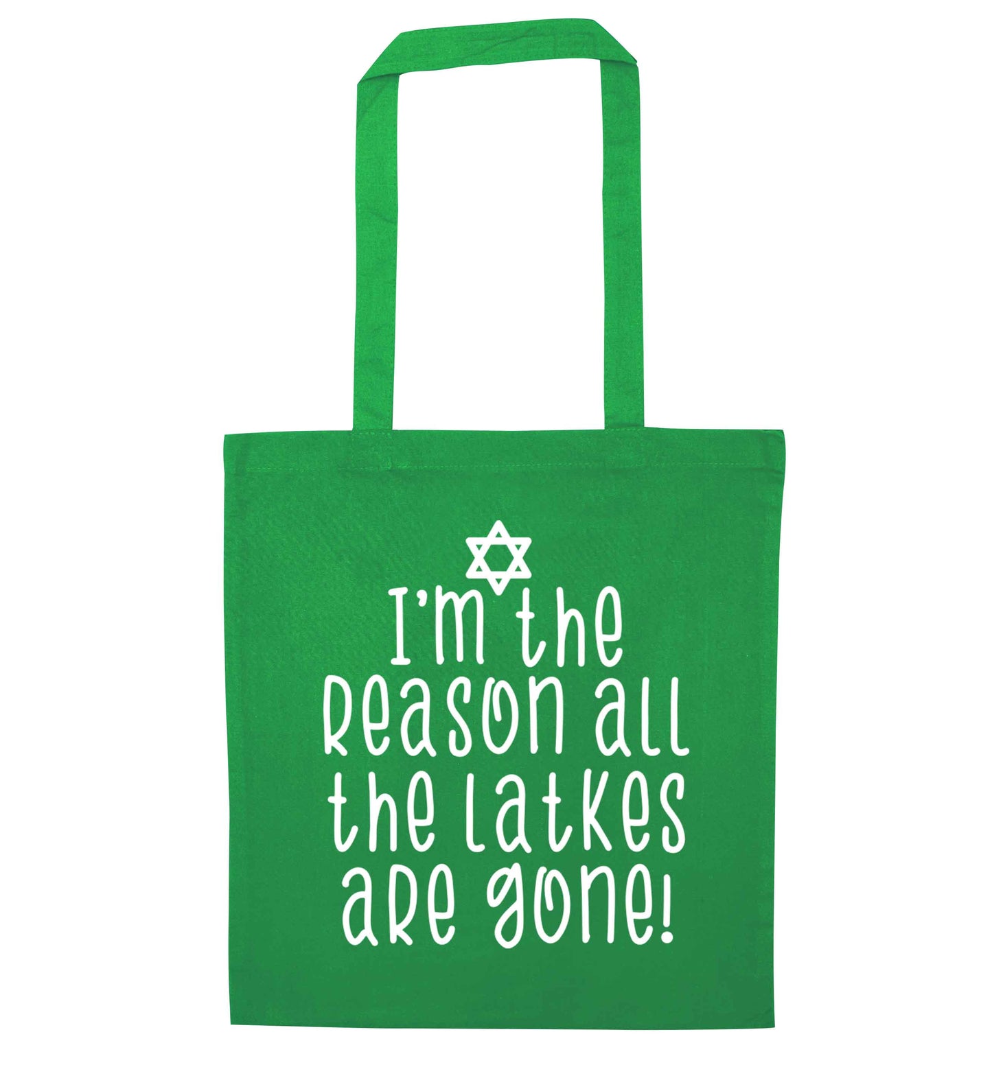 Happy challah days green tote bag