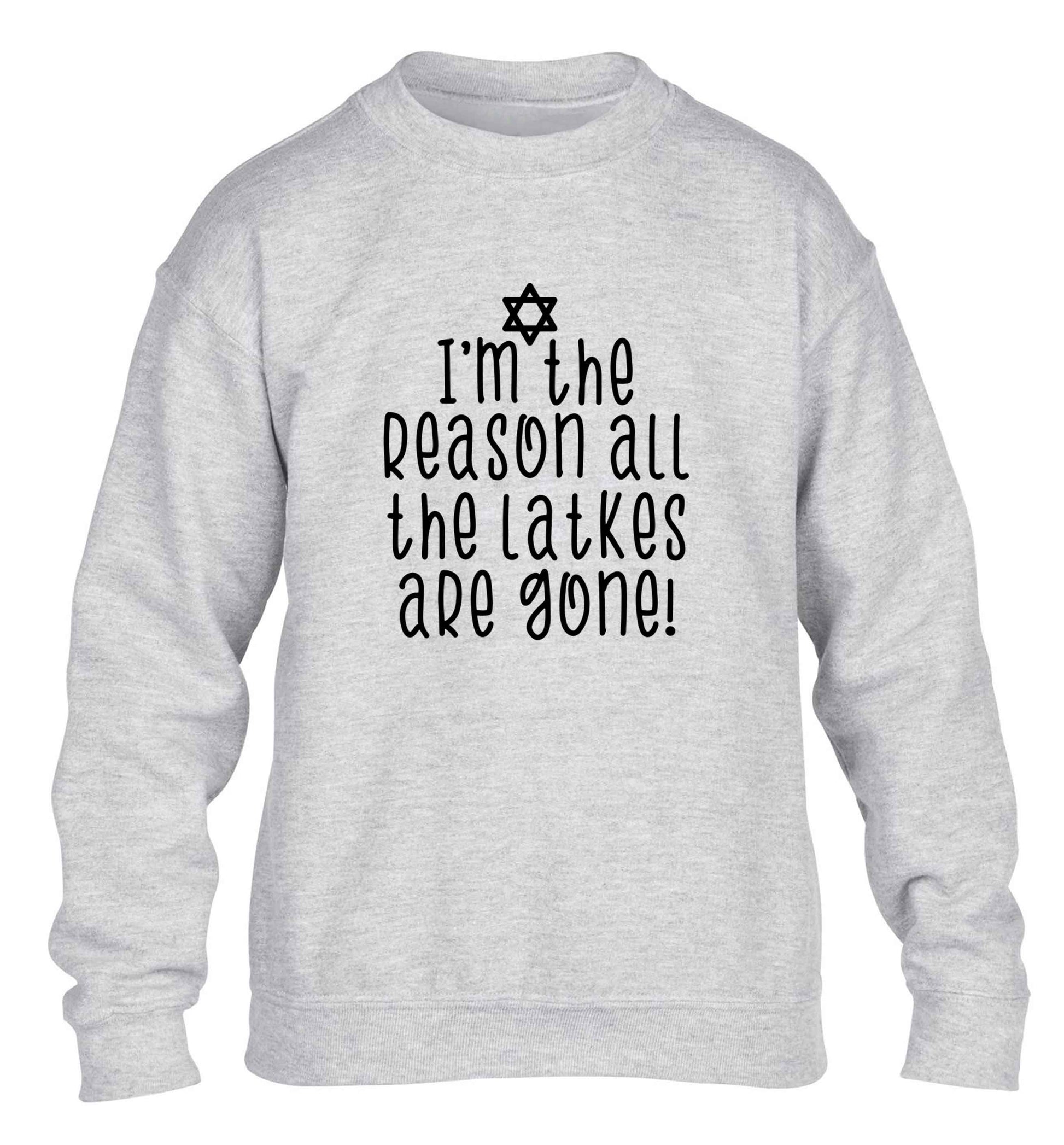 Happy challah days children's grey sweater 12-13 Years