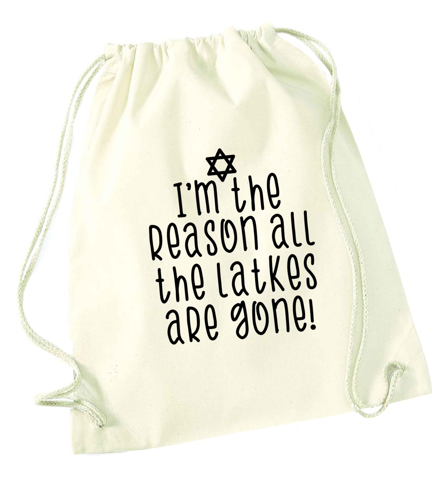Happy challah days natural drawstring bag