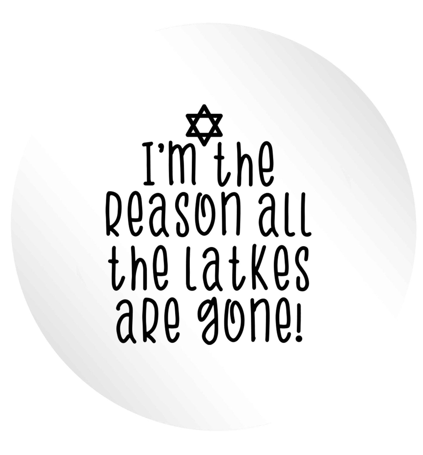 I'm the reason all the latkes are gone 24 @ 45mm matt circle stickers