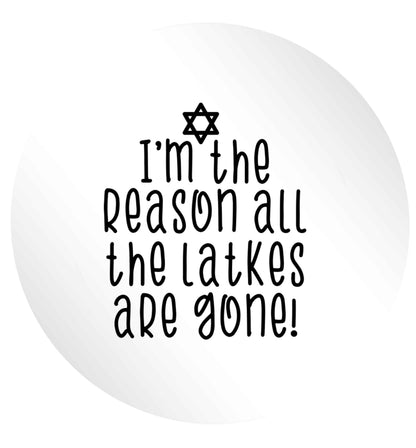 I'm the reason all the latkes are gone 24 @ 45mm matt circle stickers