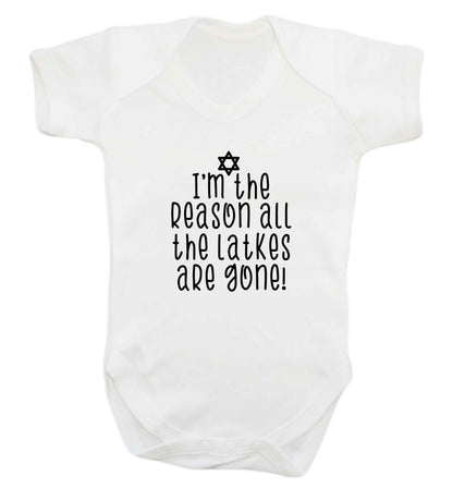 Happy challah days baby vest white 18-24 months