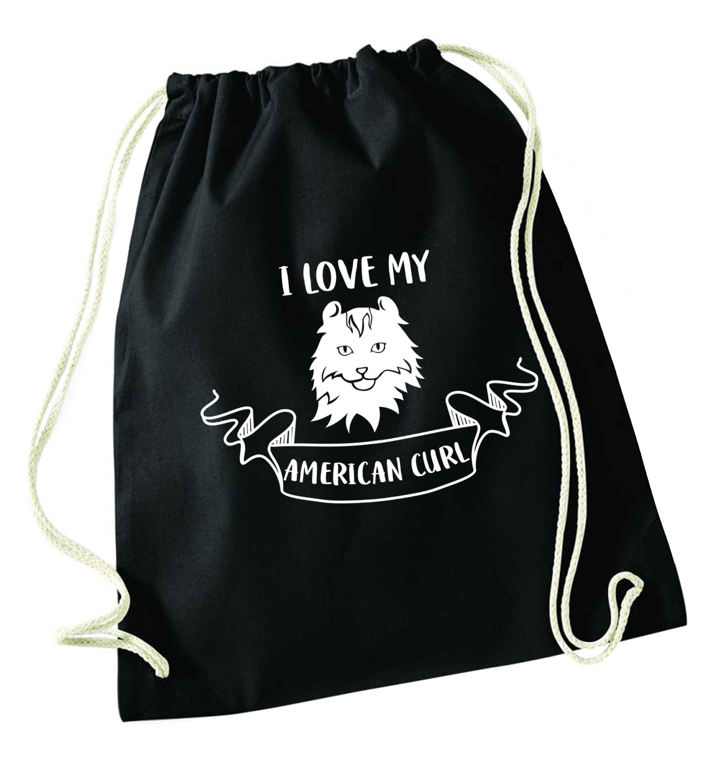 I love my American curl black drawstring bag