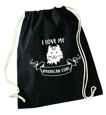I love my American curl black drawstring bag