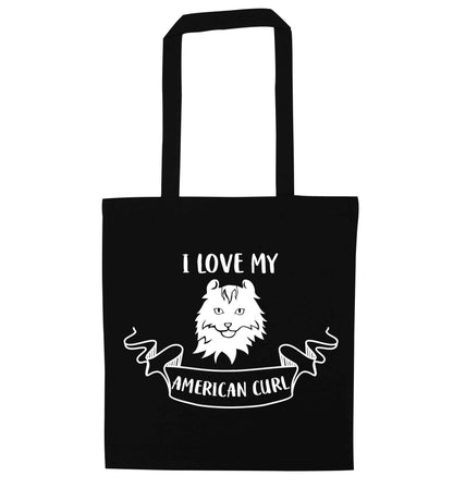 I love my American curl black tote bag