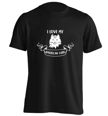 I love my American curl adults unisex black Tshirt 2XL