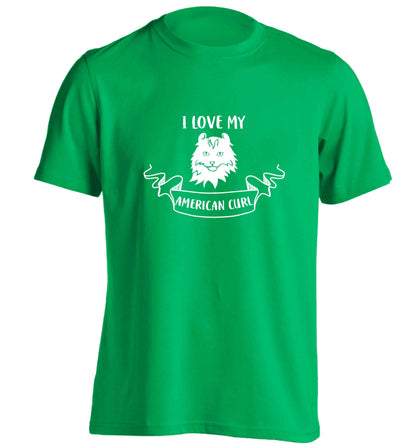 I love my American curl adults unisex green Tshirt 2XL