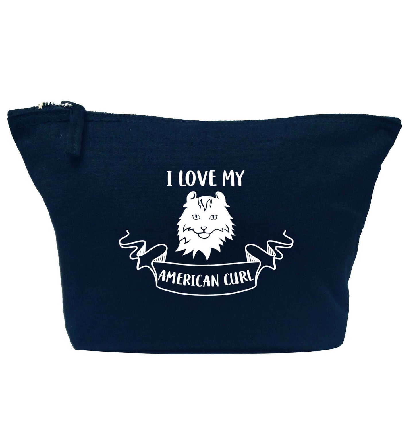 I love my American curl navy makeup bag
