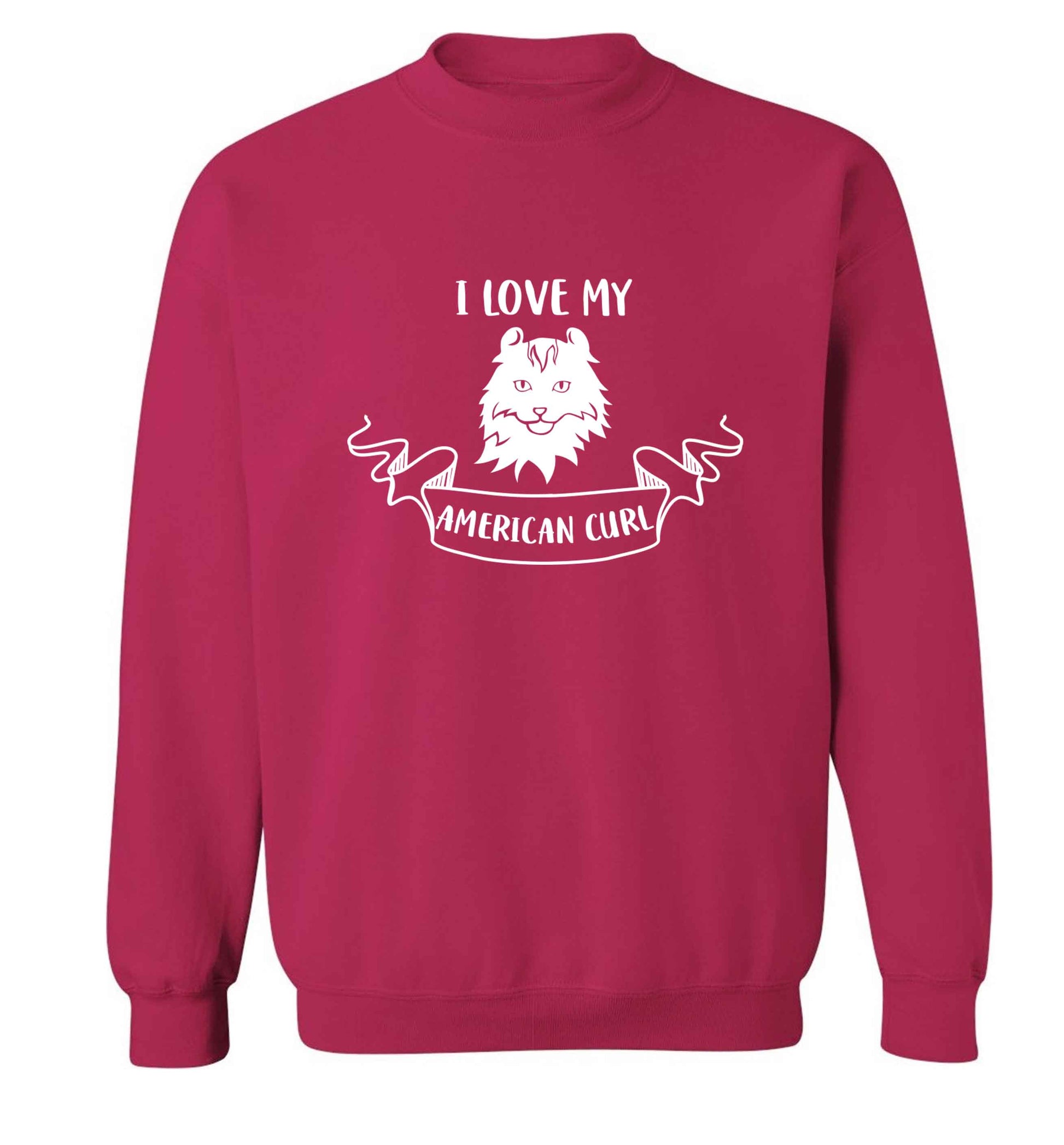 I love my American curl adult's unisex pink sweater 2XL