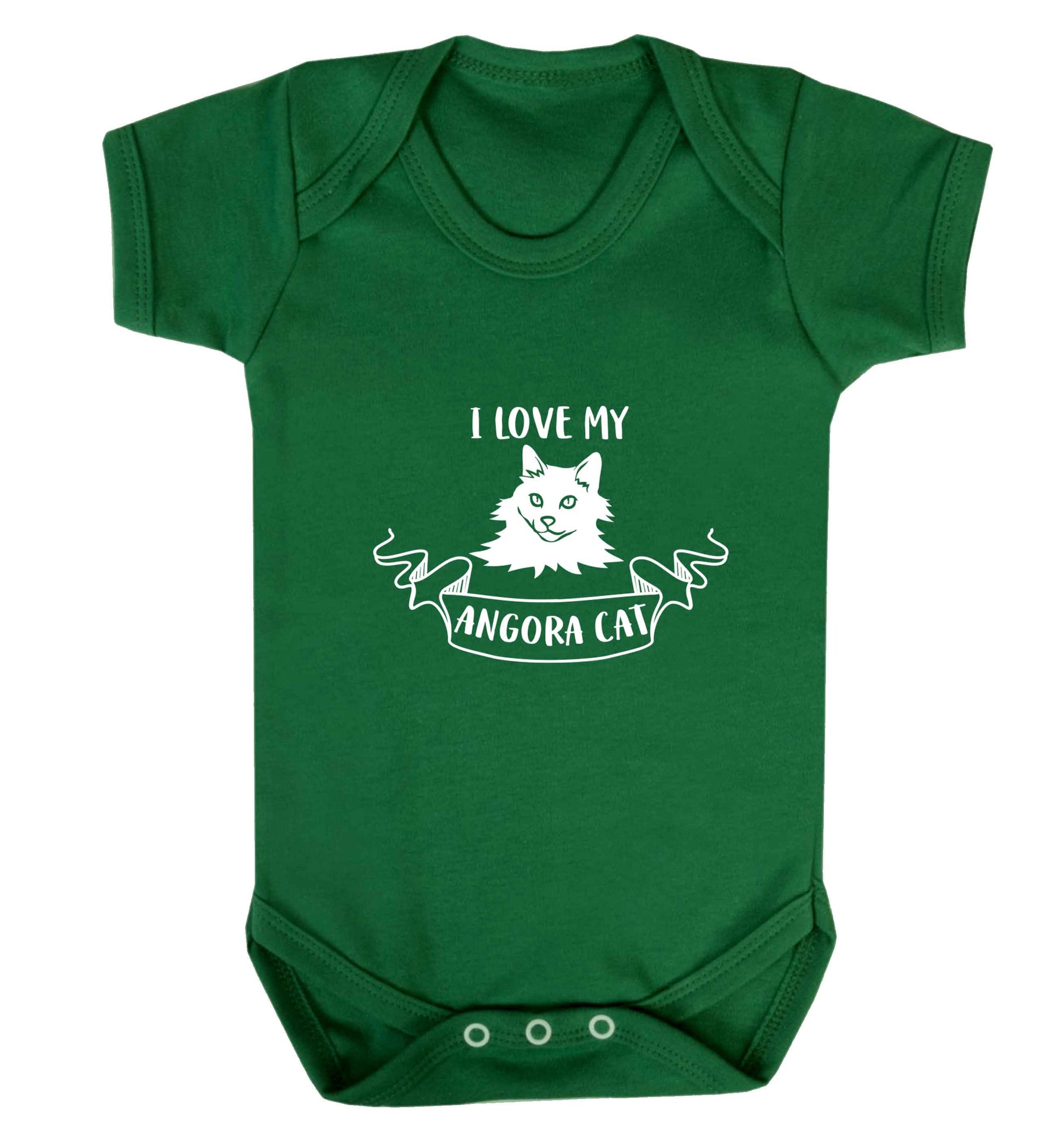 I love my angora cat baby vest green 18-24 months