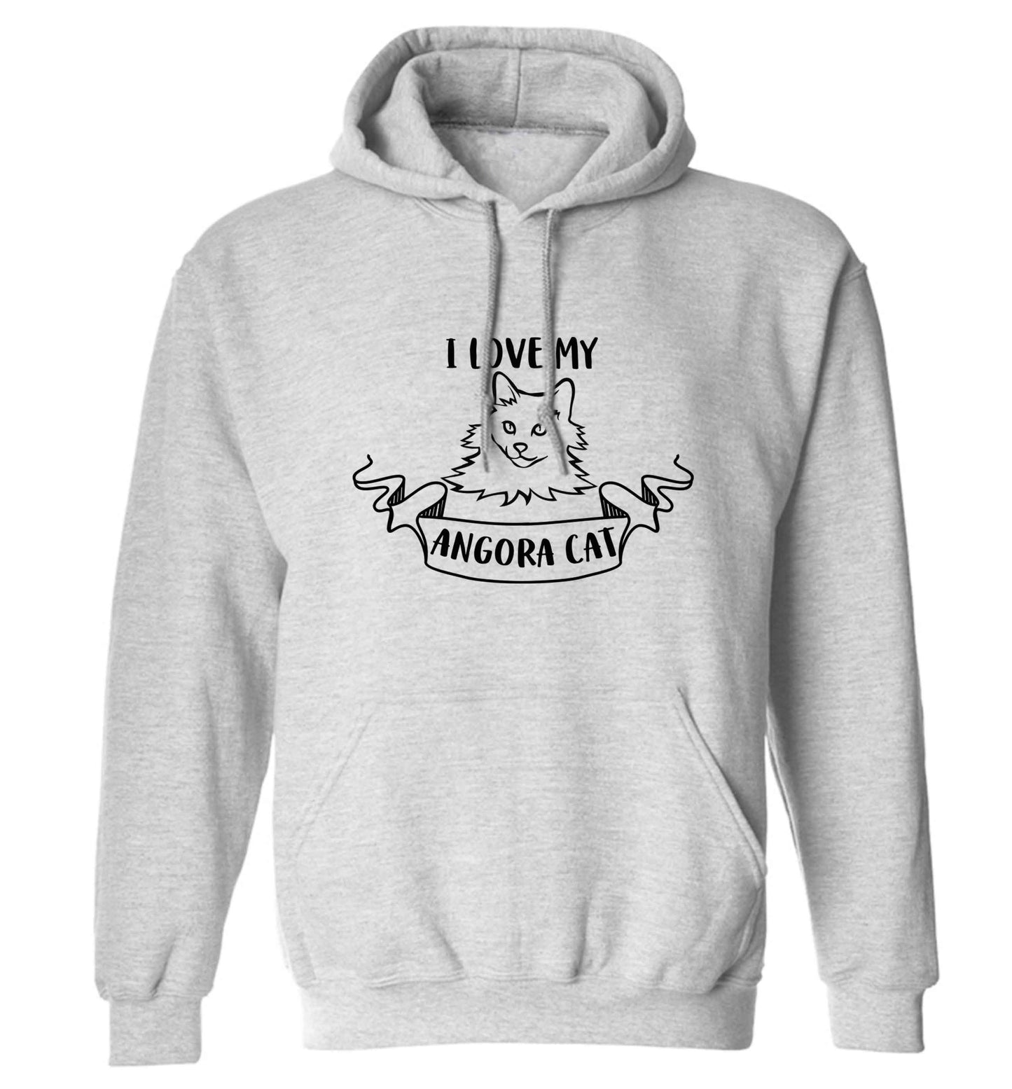 I love my angora cat adults unisex grey hoodie 2XL