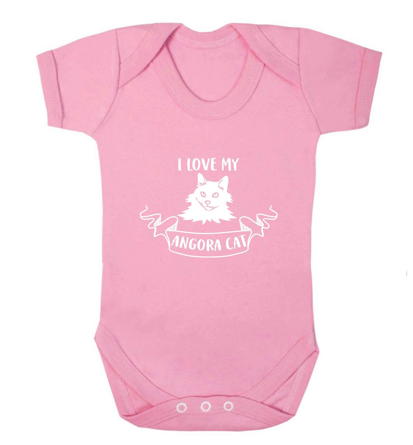 I love my angora cat baby vest pale pink 18-24 months