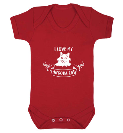 I love my angora cat baby vest red 18-24 months