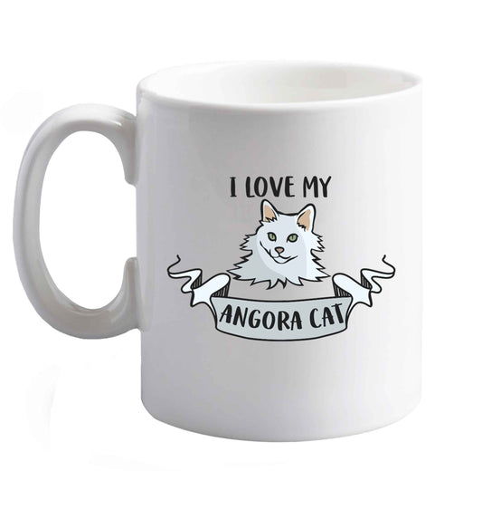 10 oz I love my angora cat ceramic mug right handed