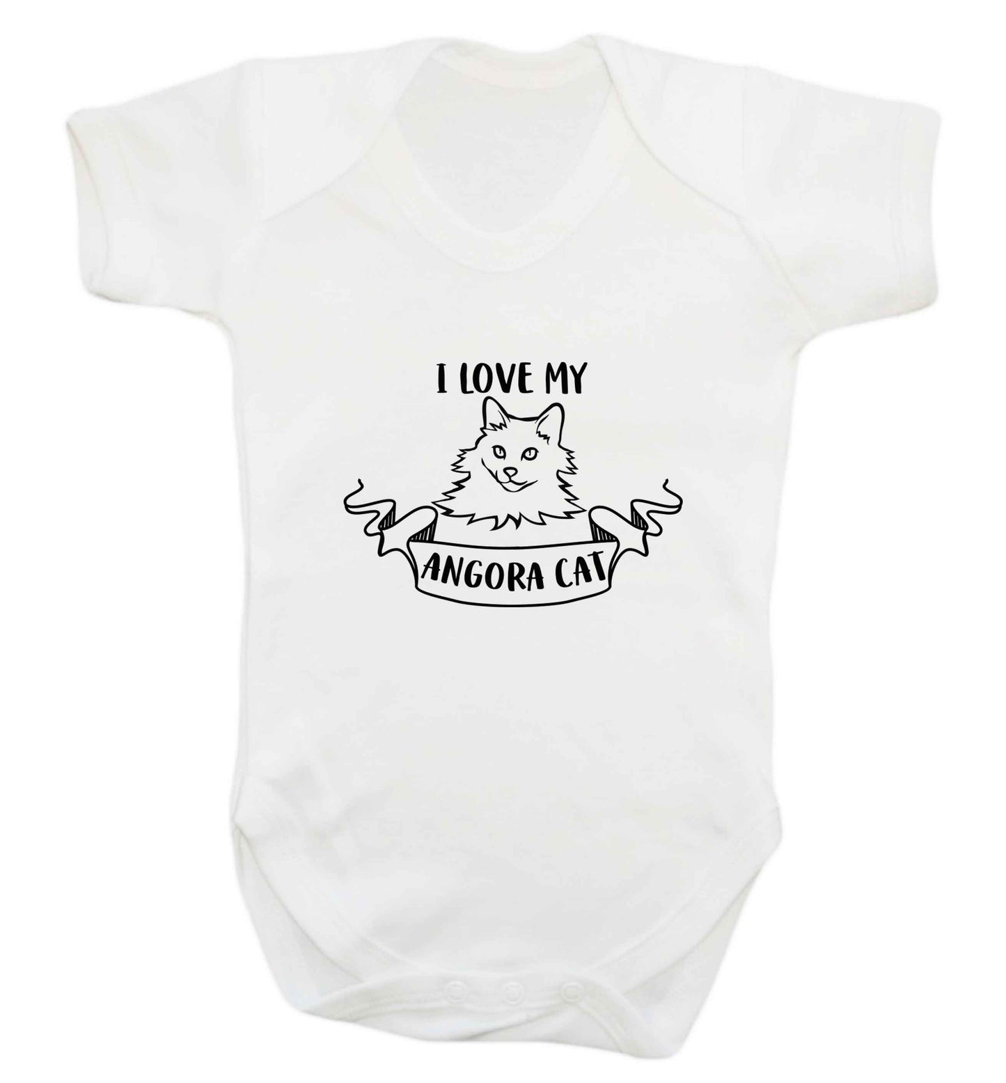 I love my angora cat baby vest white 18-24 months