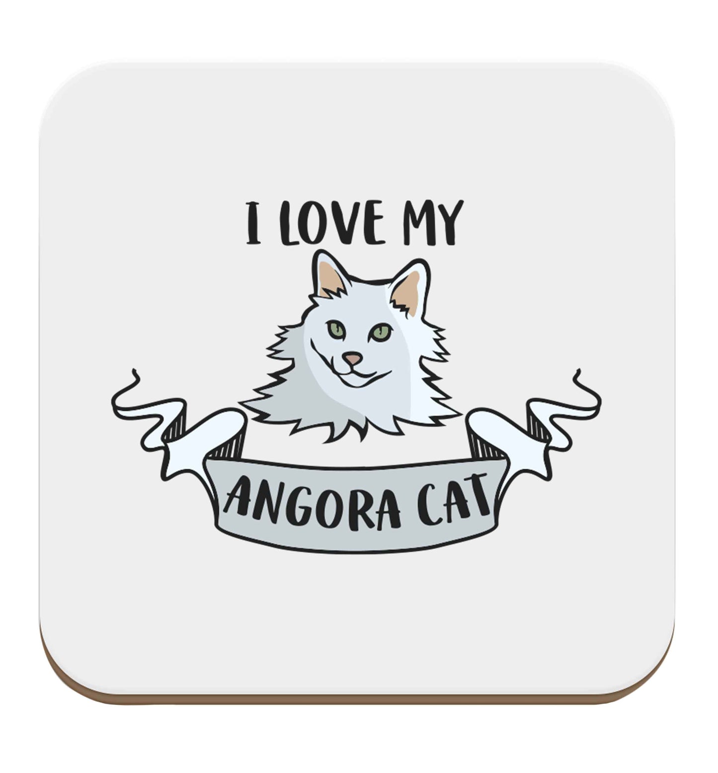 I love my angora cat set of four coasters