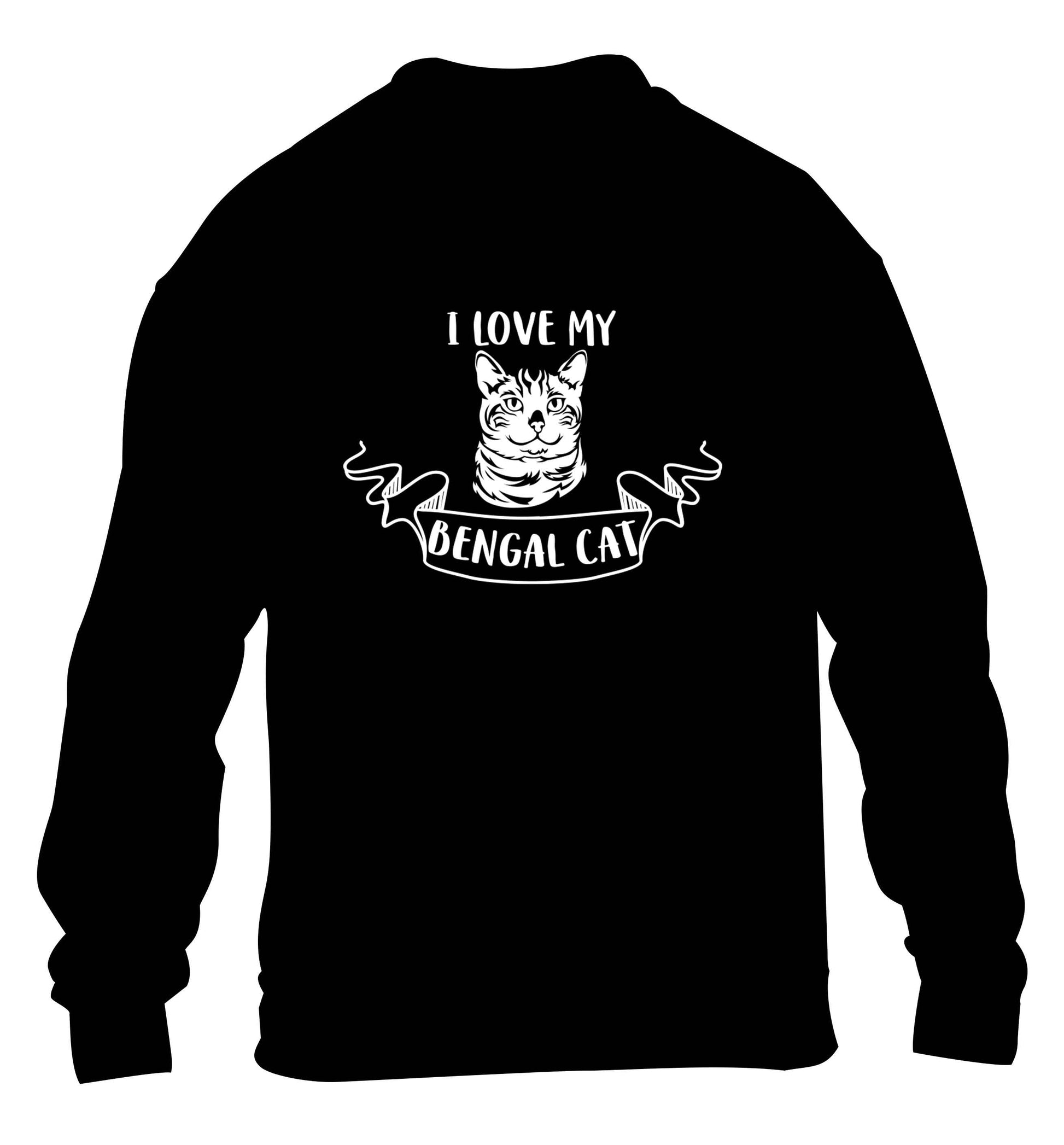 I love my begnal cat children's black sweater 12-13 Years
