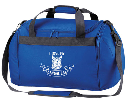 I love my begnal cat royal blue holdall / duffel bag