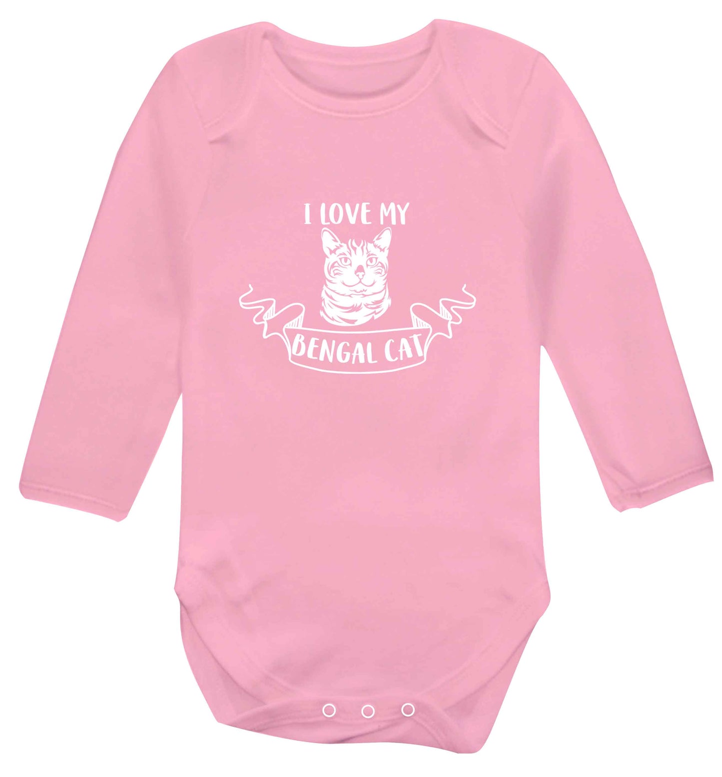 I love my begnal cat baby vest long sleeved pale pink 6-12 months