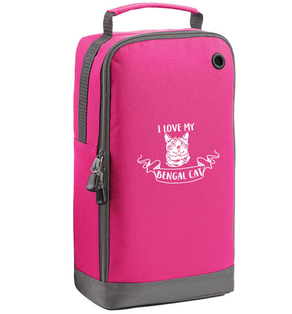 I love my begnal cat pink sports shoe bag vertical print