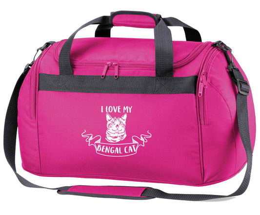 I love my begnal cat pink holdall / duffel bag