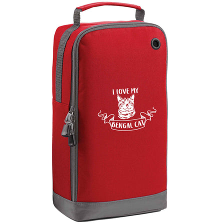 I love my begnal cat red sports shoe bag vertical print