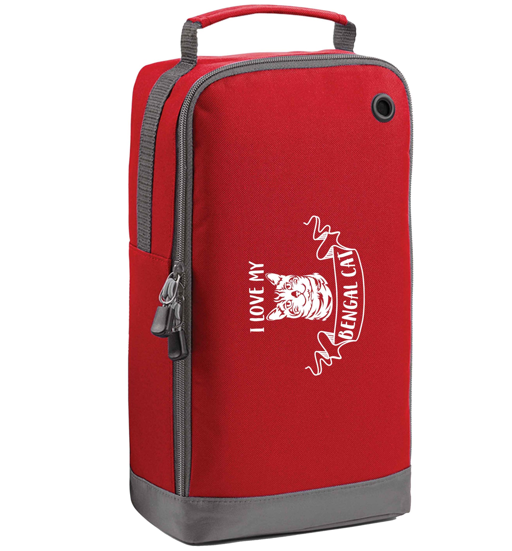 I love my begnal cat red sports shoe bag horizontal print