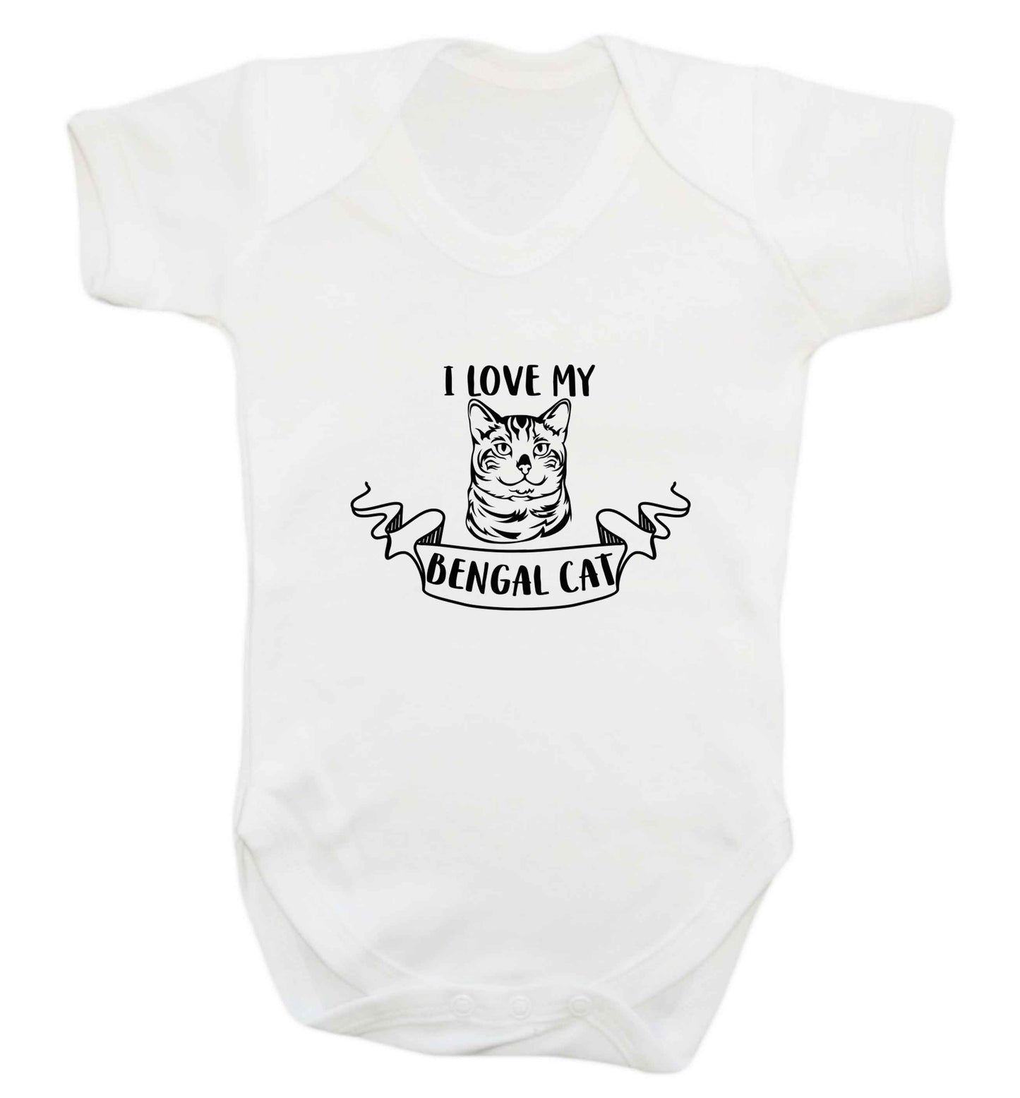 I love my begnal cat baby vest white 18-24 months