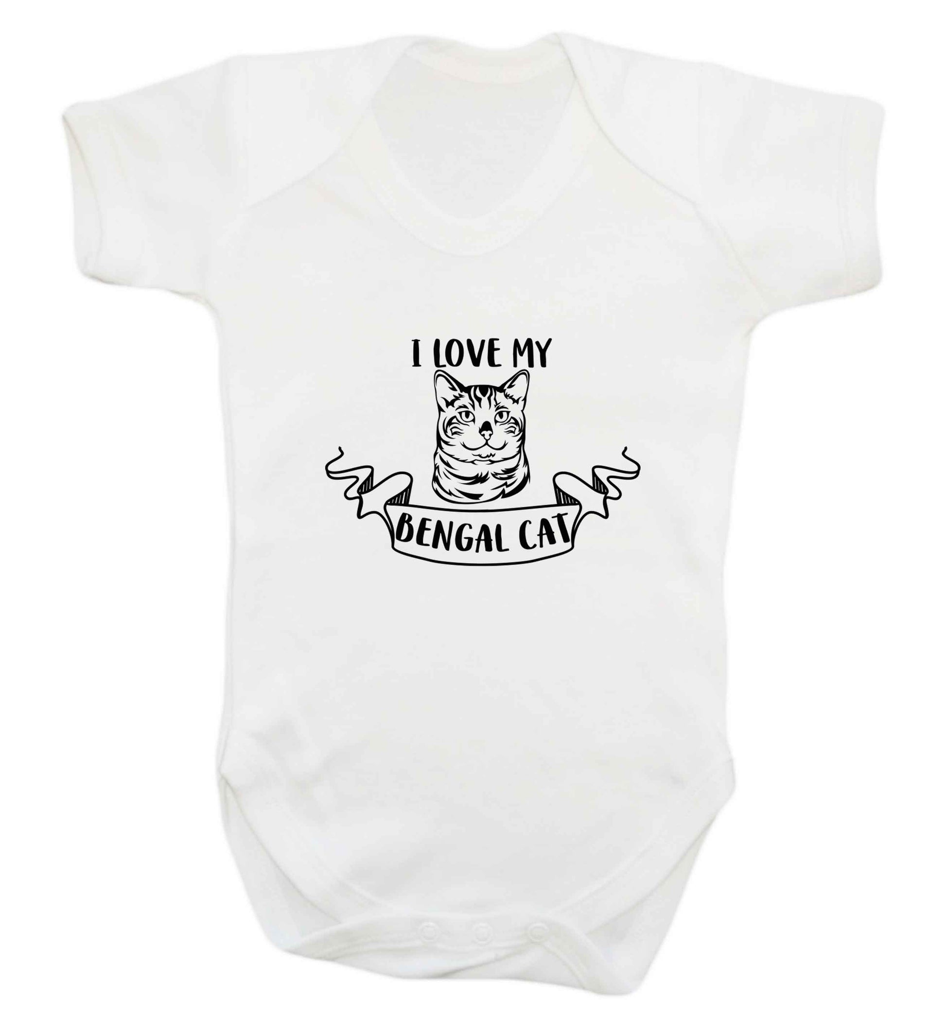 I love my begnal cat baby vest white 18-24 months