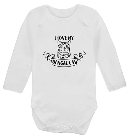 I love my begnal cat baby vest long sleeved white 6-12 months
