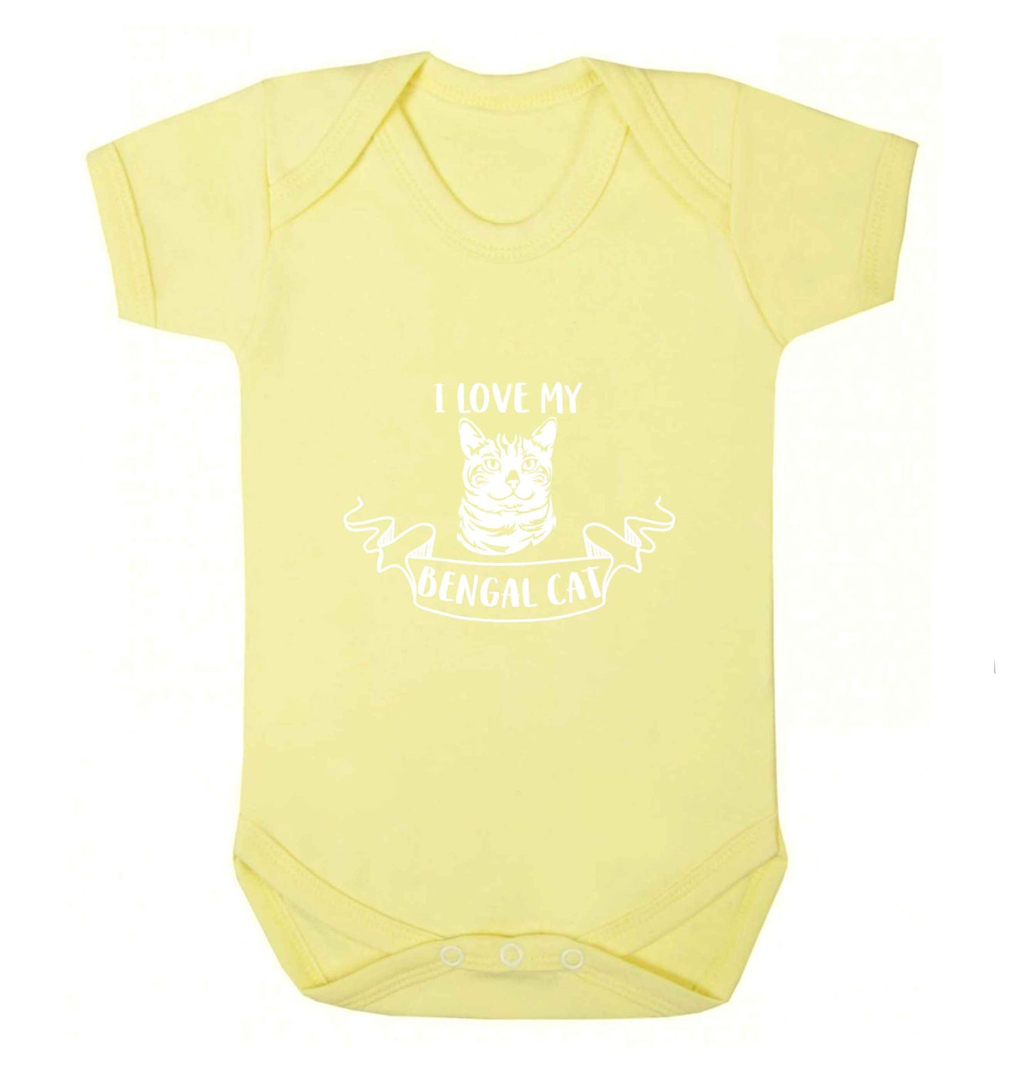 I love my begnal cat baby vest pale yellow 18-24 months