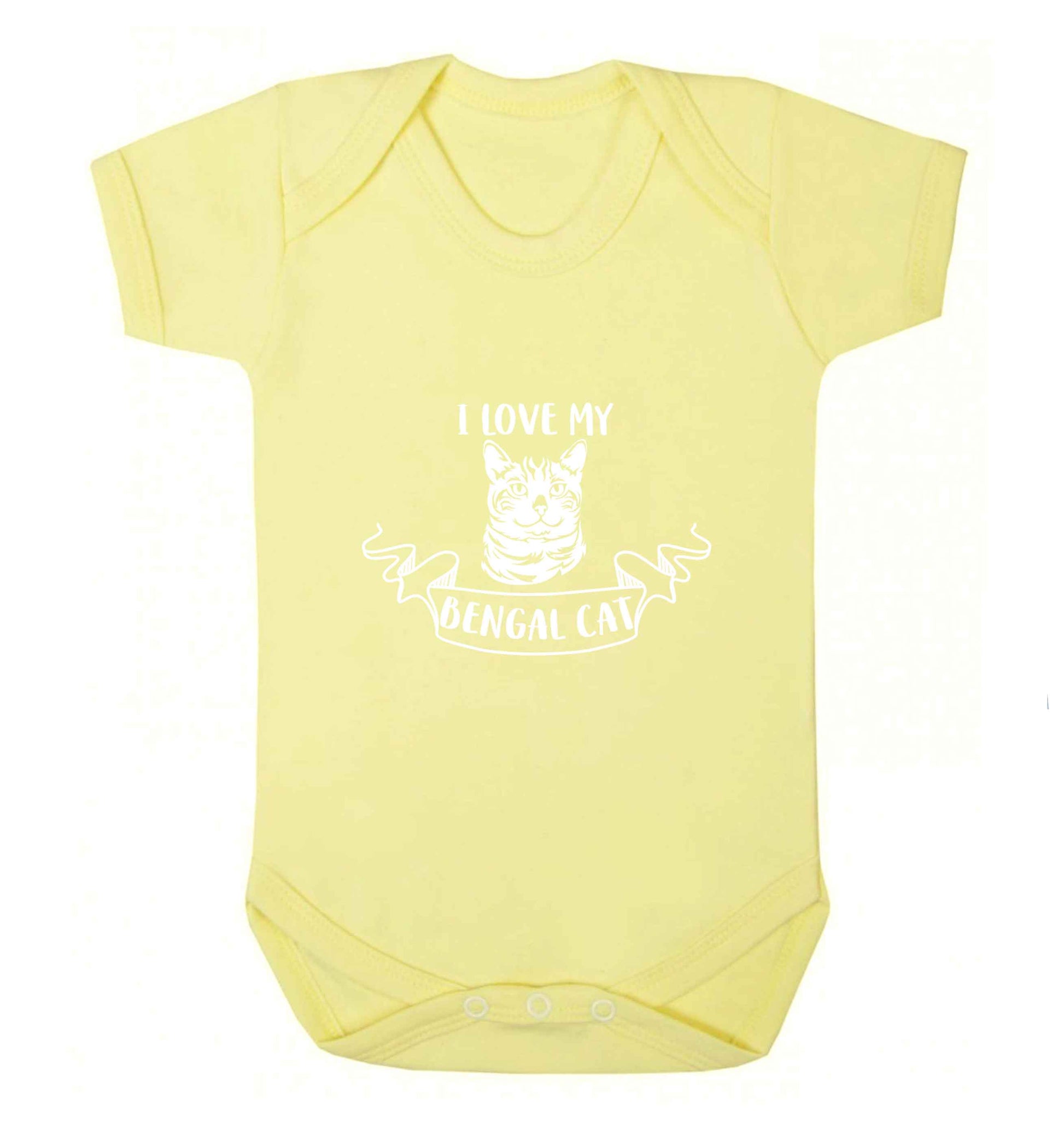 I love my begnal cat baby vest pale yellow 18-24 months