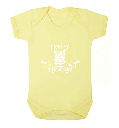 I love my begnal cat baby vest pale yellow 18-24 months