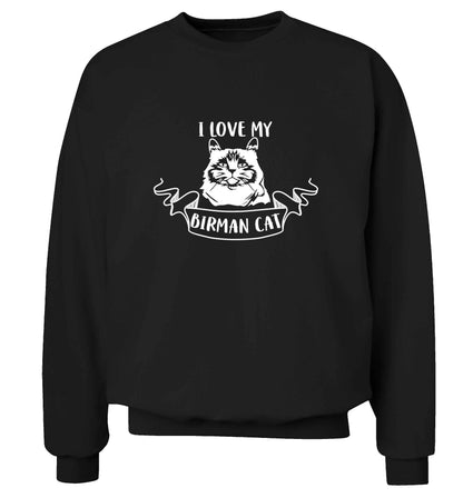 I love my birman cat adult's unisex black sweater 2XL