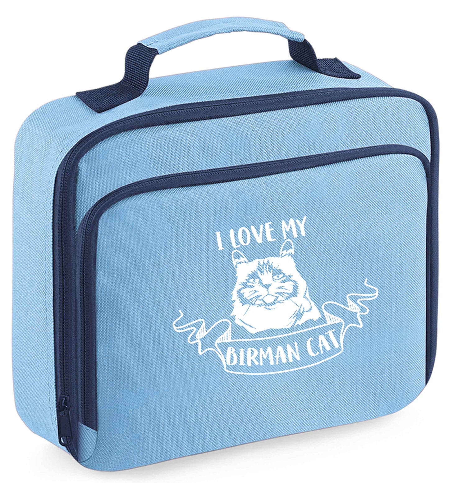I love my birman cat insulated blue lunch bag cooler
