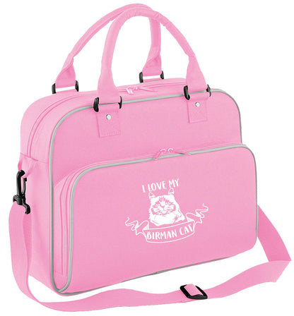 I love my birman cat children's dance bag baby pink