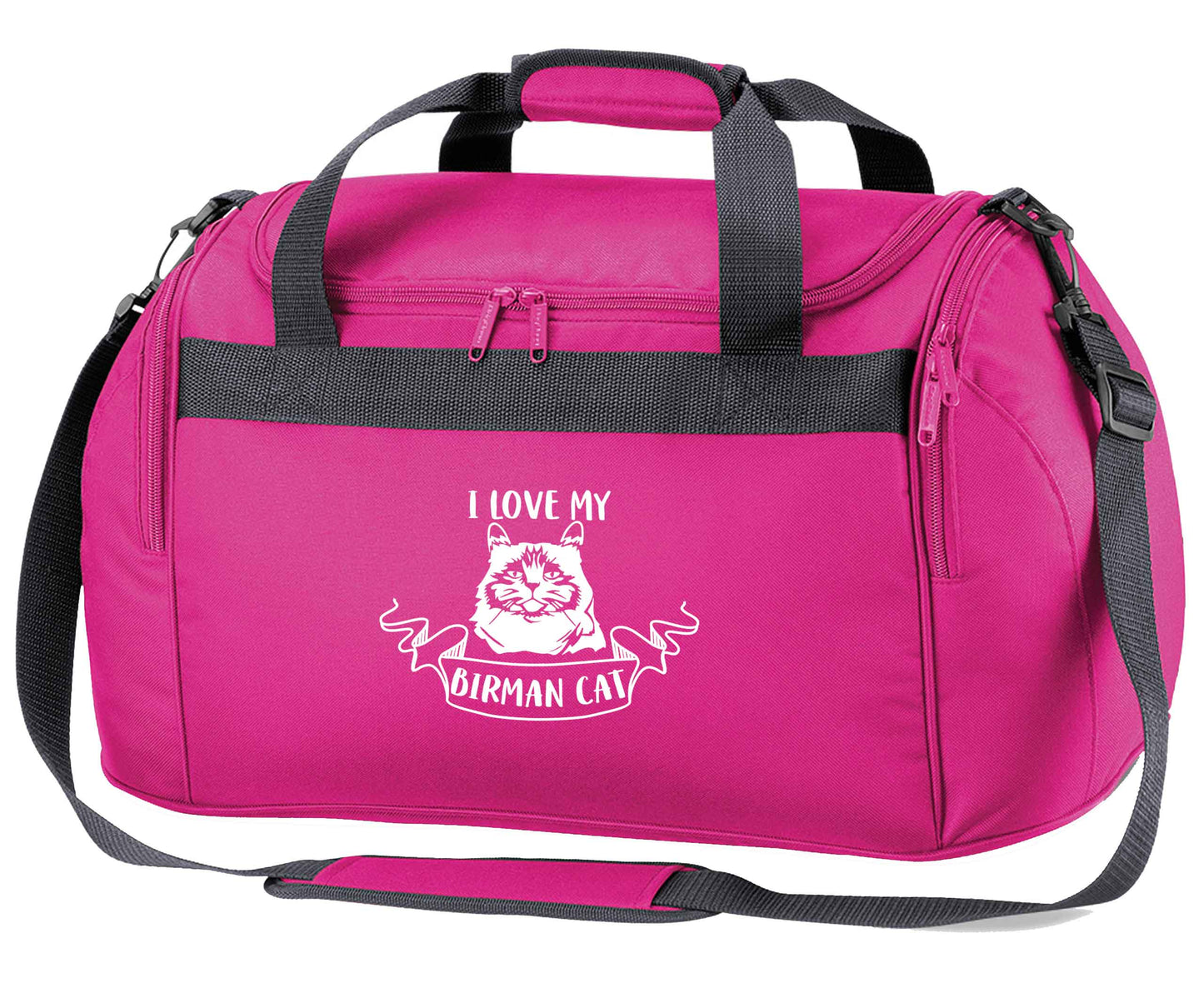 I love my birman cat pink holdall / duffel bag