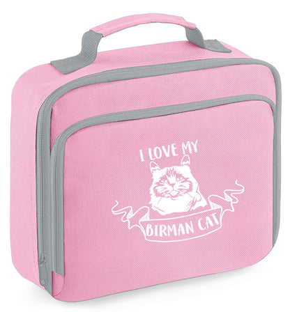 I love my birman cat insulated pink lunch bag cooler