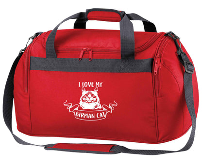 I love my birman cat red holdall / duffel bag