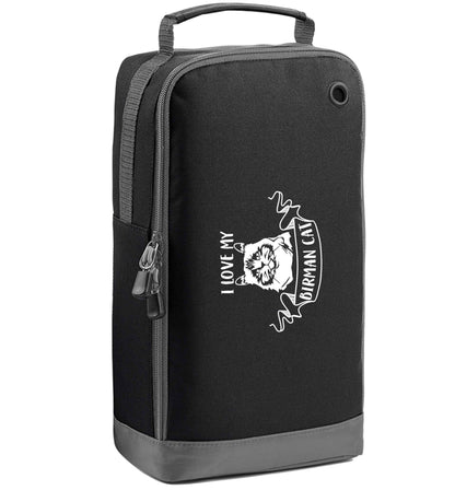 I love my birman cat black sports shoe bag horizontal print