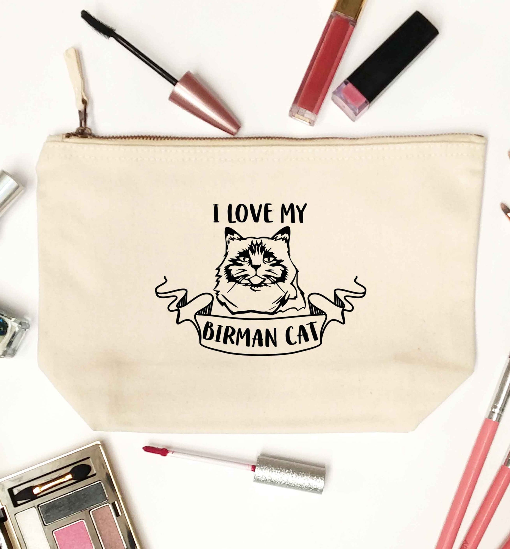 I love my birman cat natural makeup bag