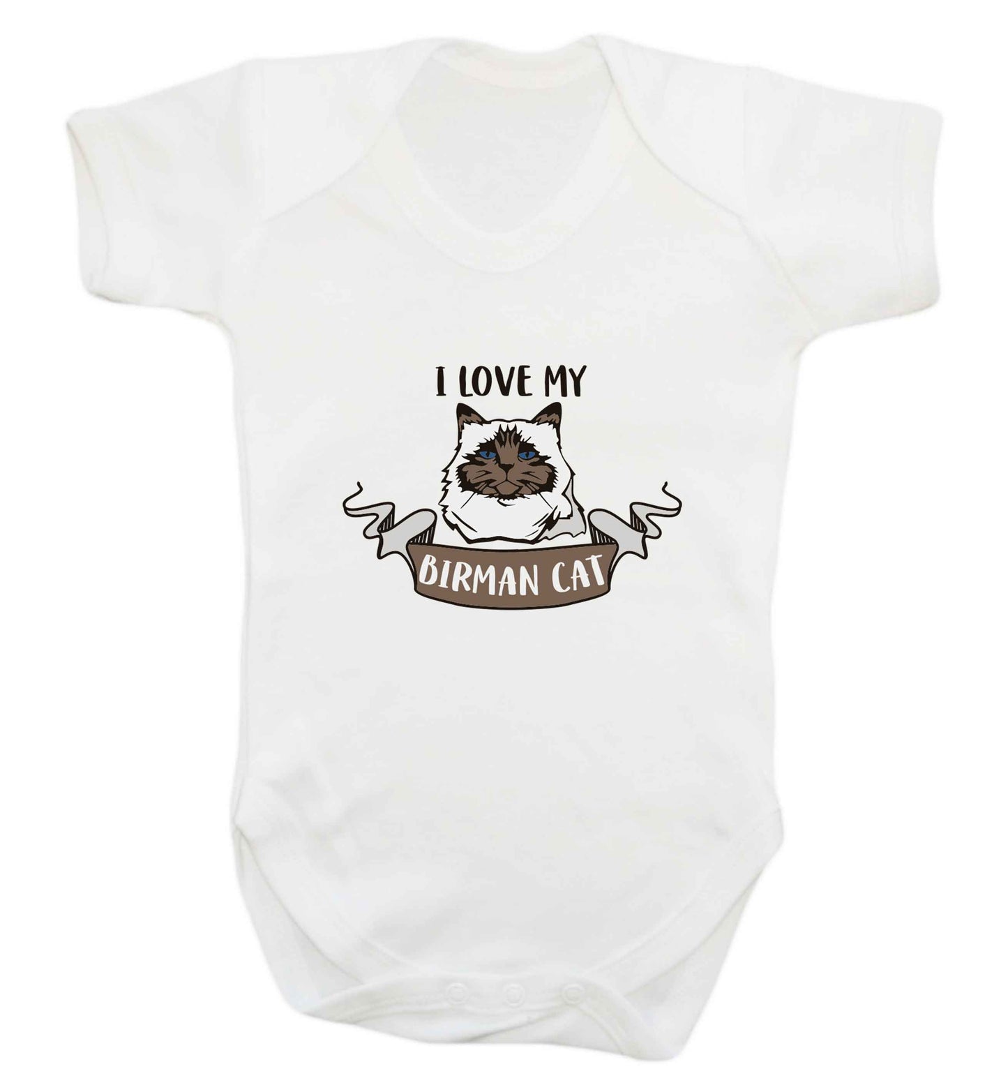 I love my birman cat baby vest white 18-24 months