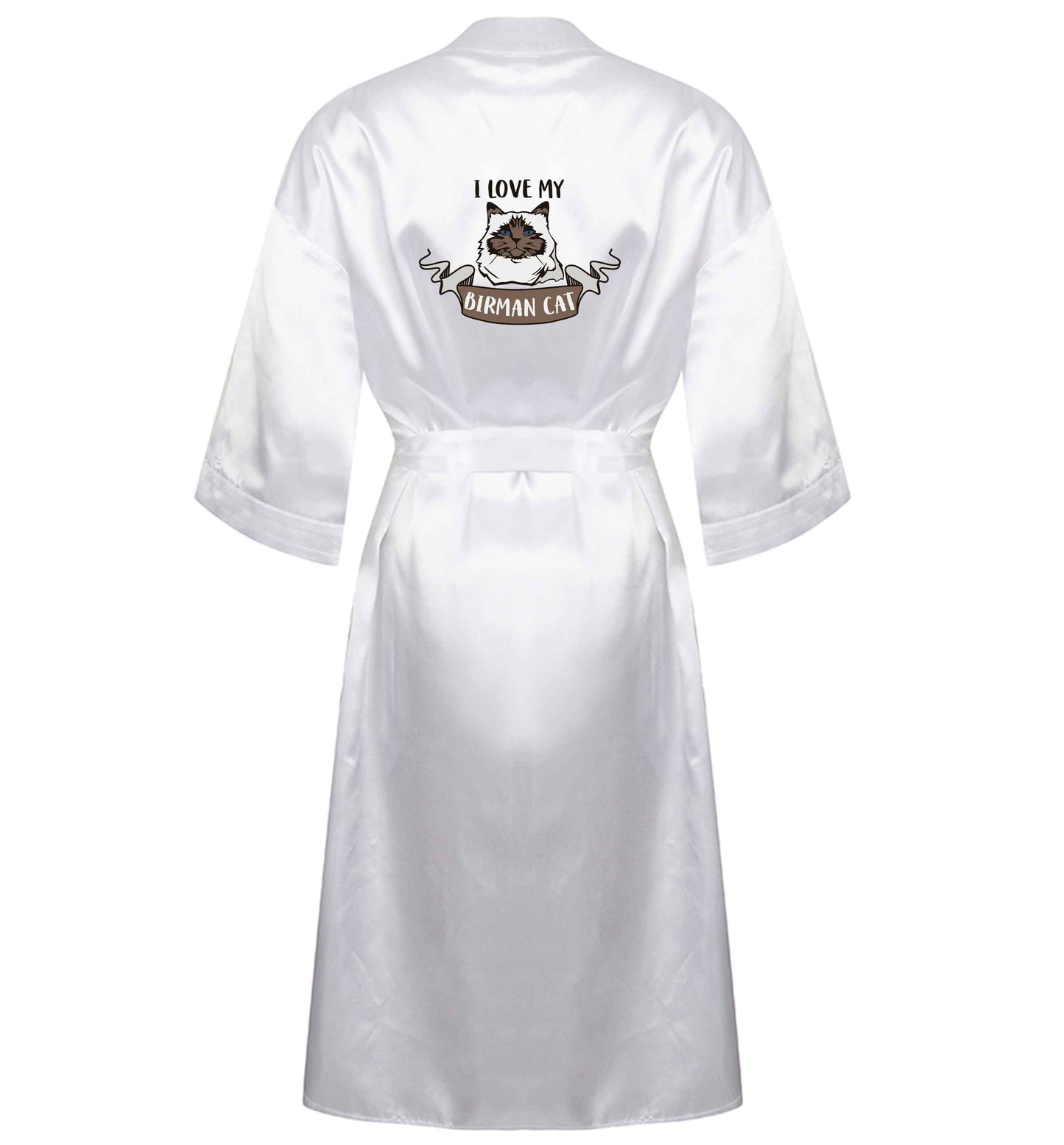 I love my birman cat XL/XXL white ladies dressing gown size 16/18