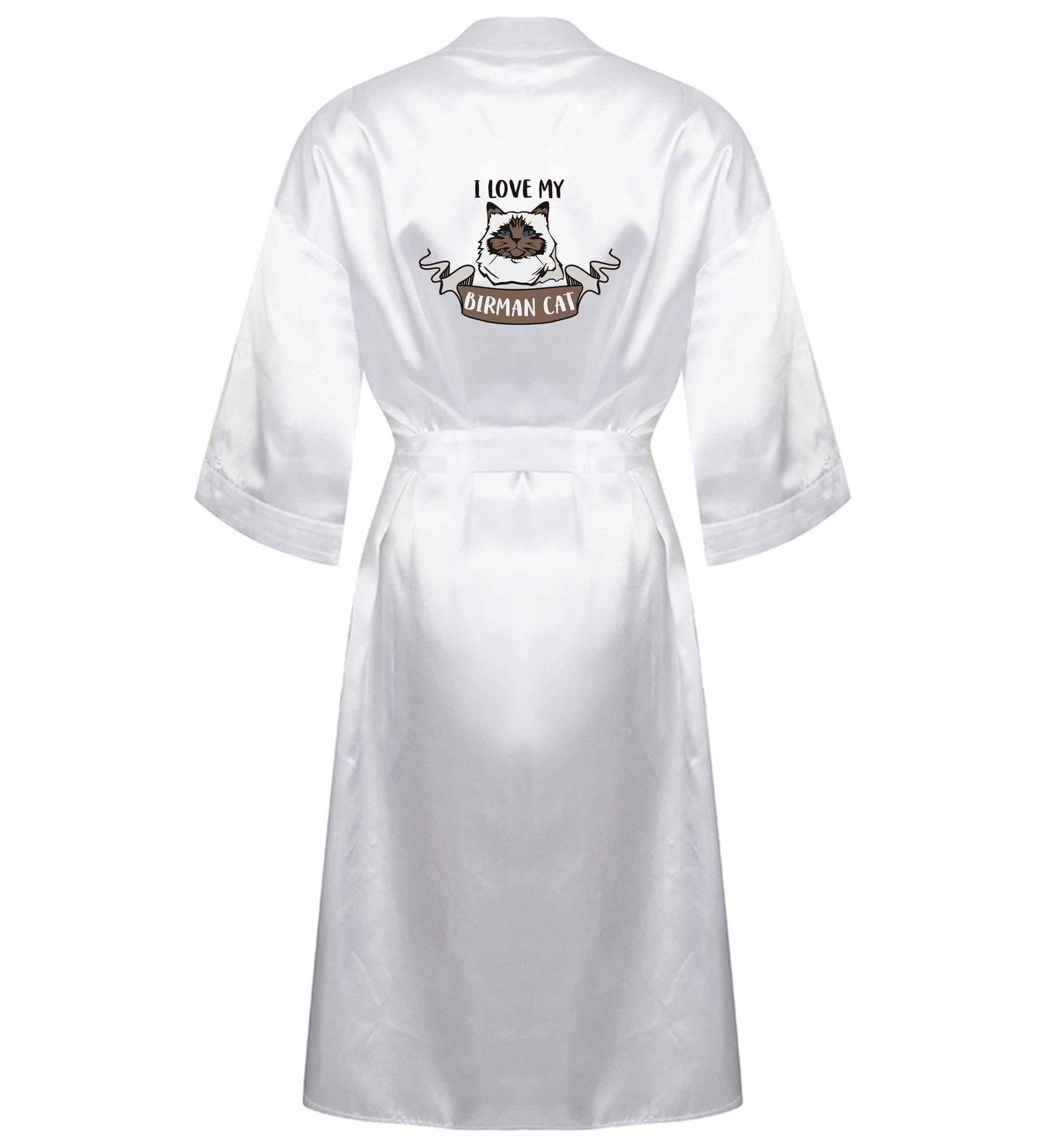 I love my birman cat XL/XXL white ladies dressing gown size 16/18