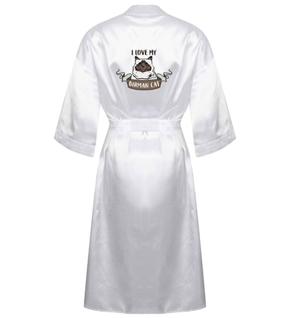 I love my birman cat XL/XXL white ladies dressing gown size 16/18