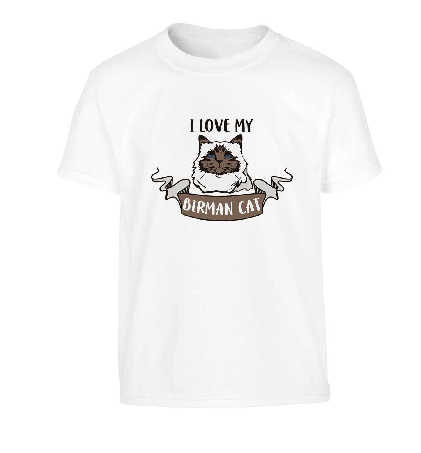 I love my birman cat Children's white Tshirt 12-13 Years