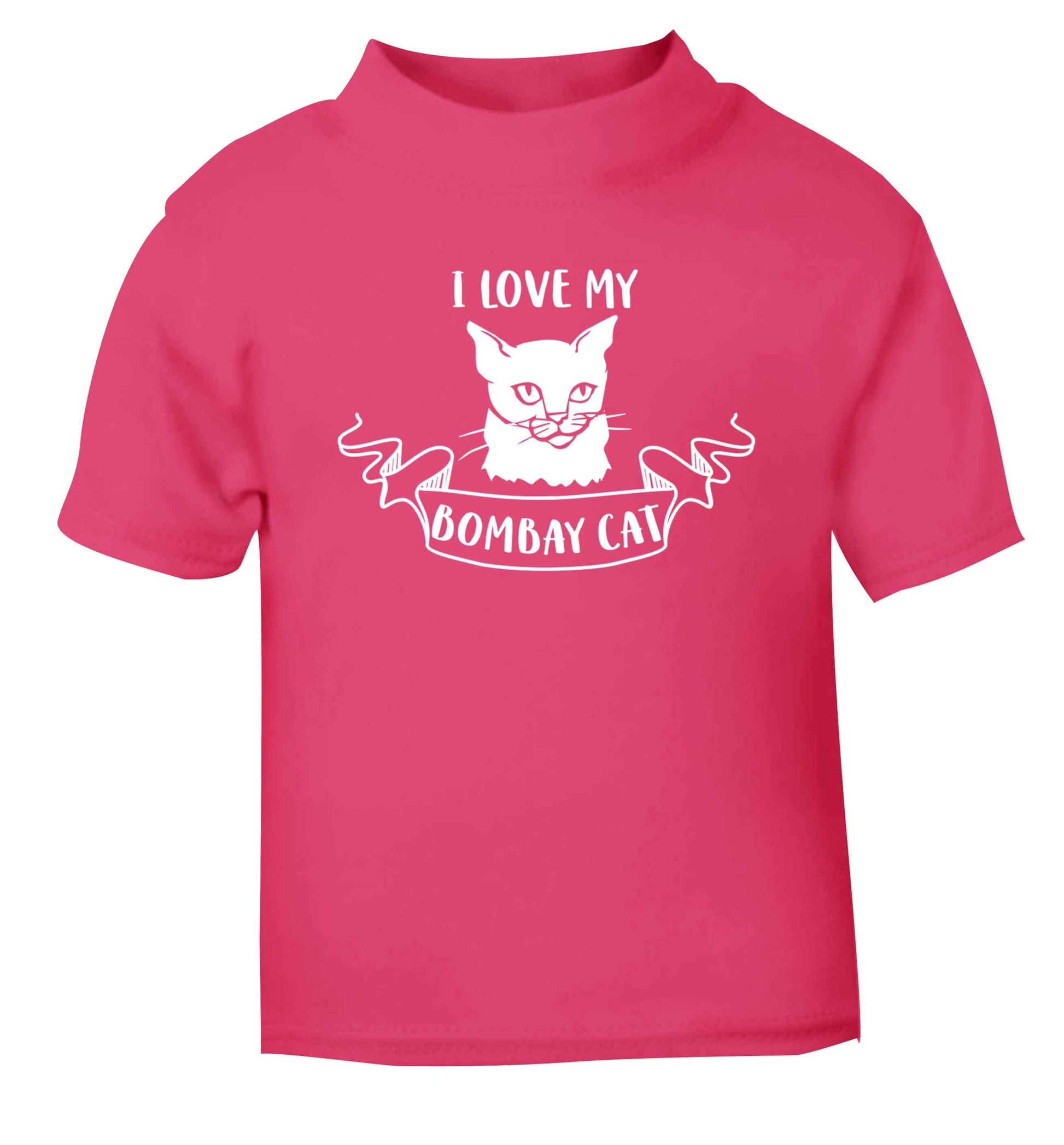 I love my bombay cat pink baby toddler Tshirt 2 Years