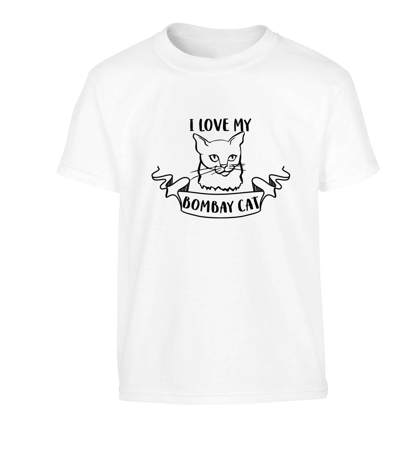 I love my bombay cat Children's white Tshirt 12-13 Years