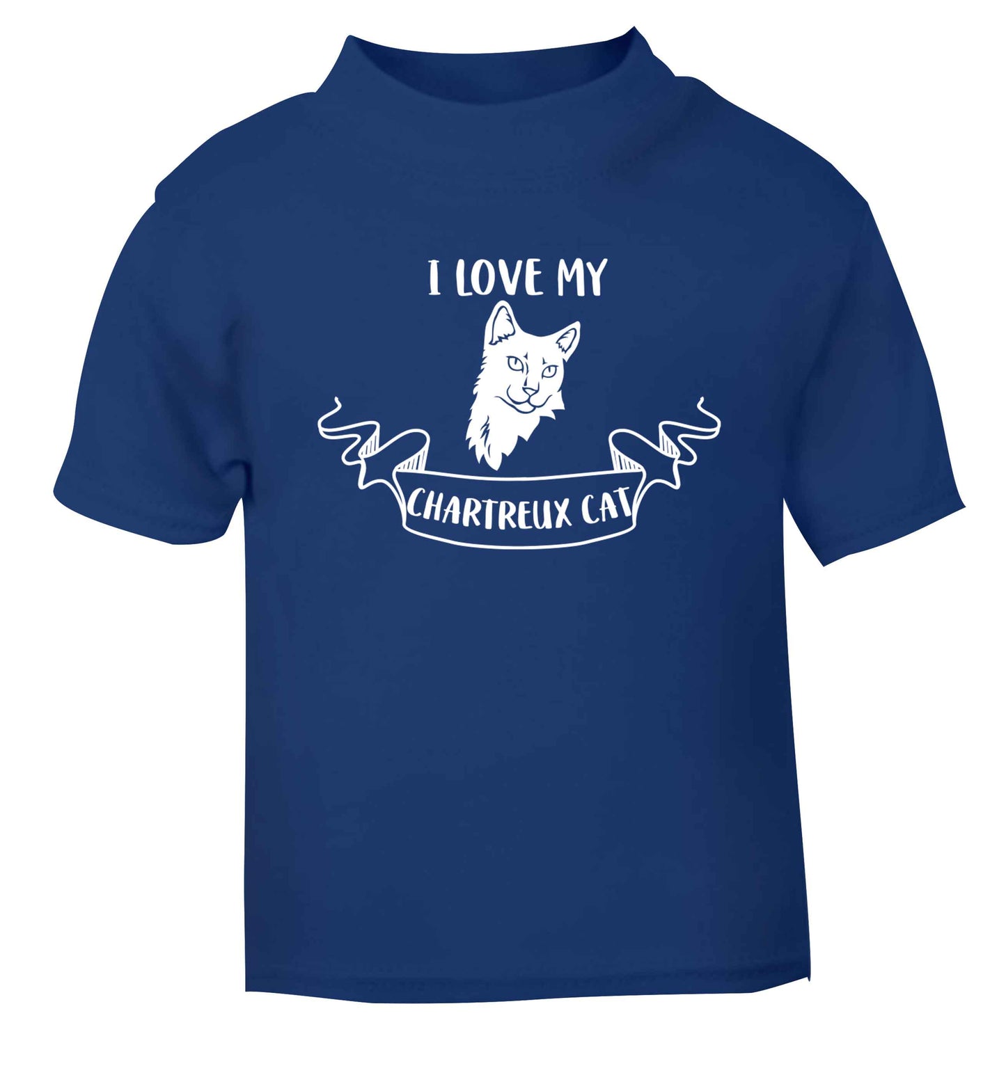 I love my chartreux cat blue baby toddler Tshirt 2 Years